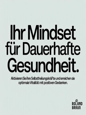 cover image of Ihr Mindset für dauerhafte Gesundheit